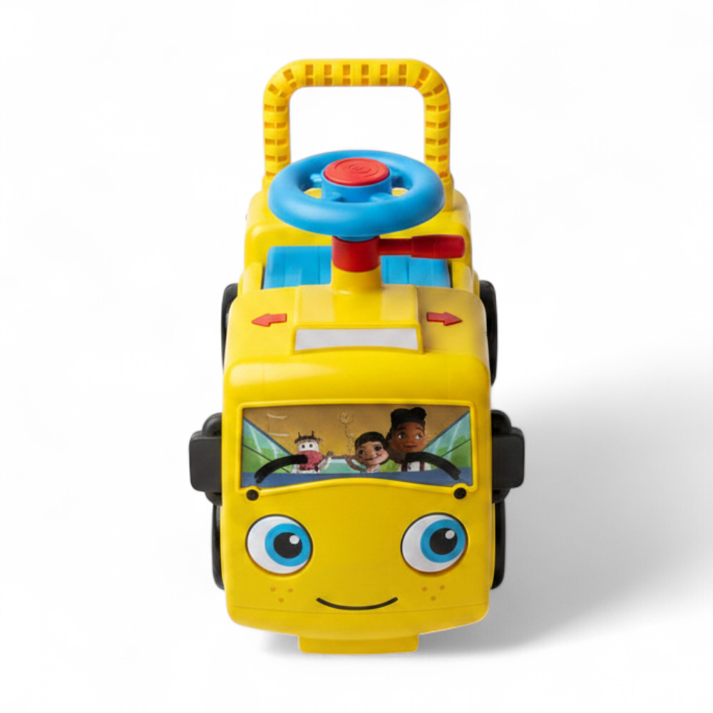 Cocomelon Yellow School Bus Ride-On Toy