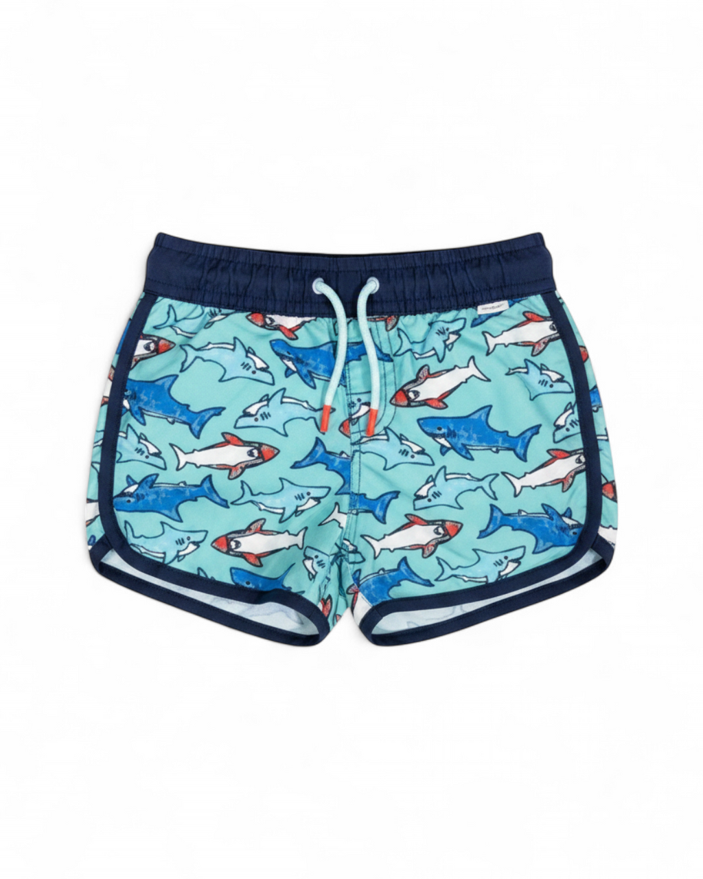 Blue Shark Print Swim Trunks, Coral Pink Shark Swim Trunks & 3 more