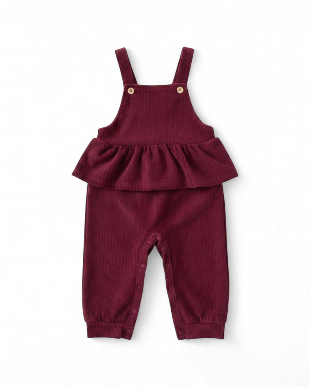 Laura Ashley Baby Red Corduroy Ruffle Jumpsuit