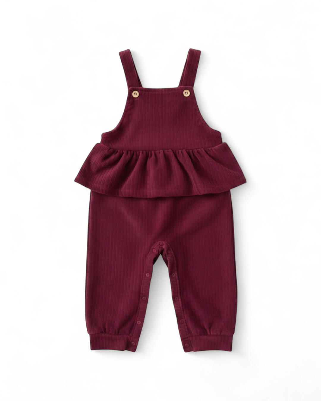 Laura Ashley Baby Red Corduroy Ruffle Jumpsuit