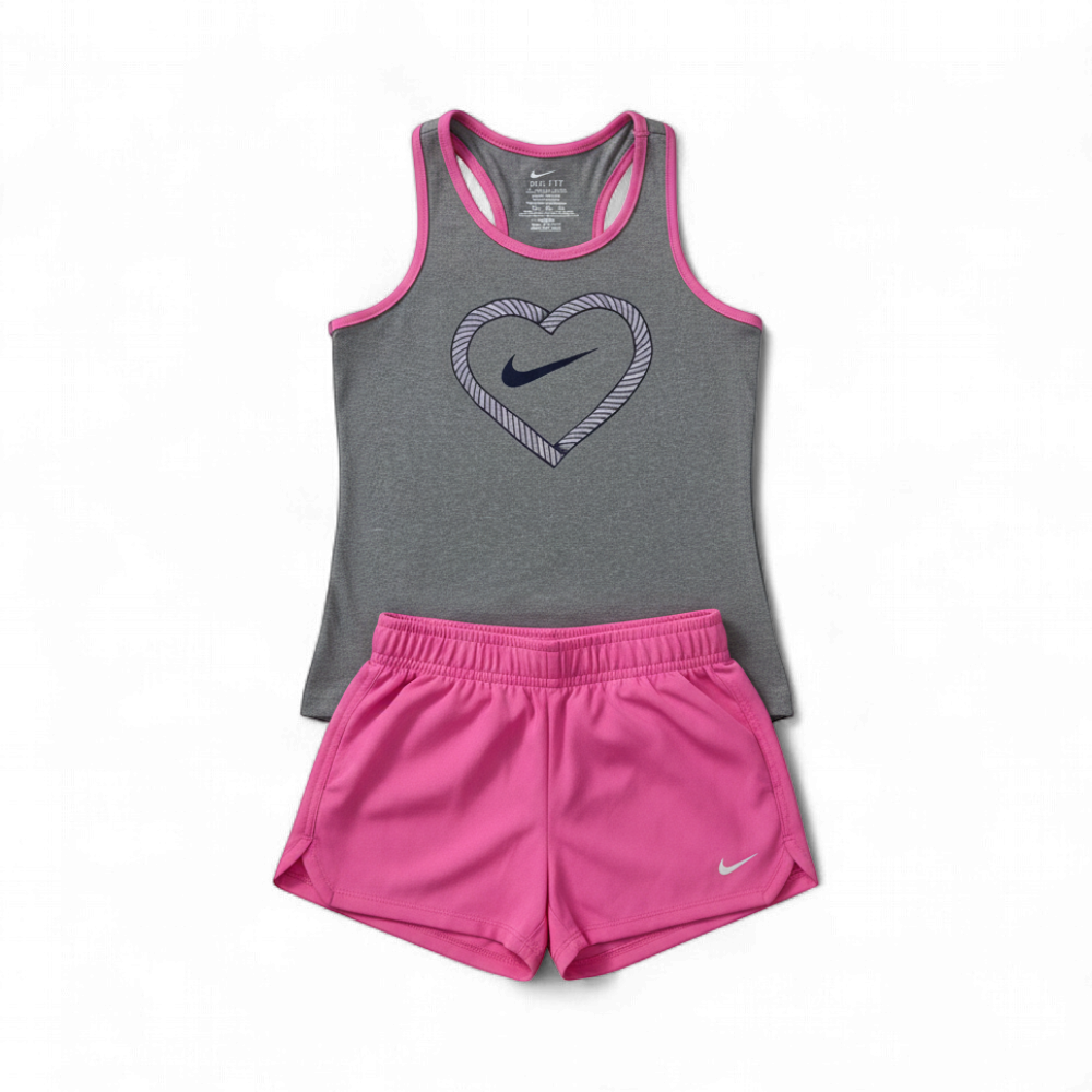 Gray and Pink Nike Tank Top