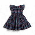 Multicolor Striped Tiered Dress