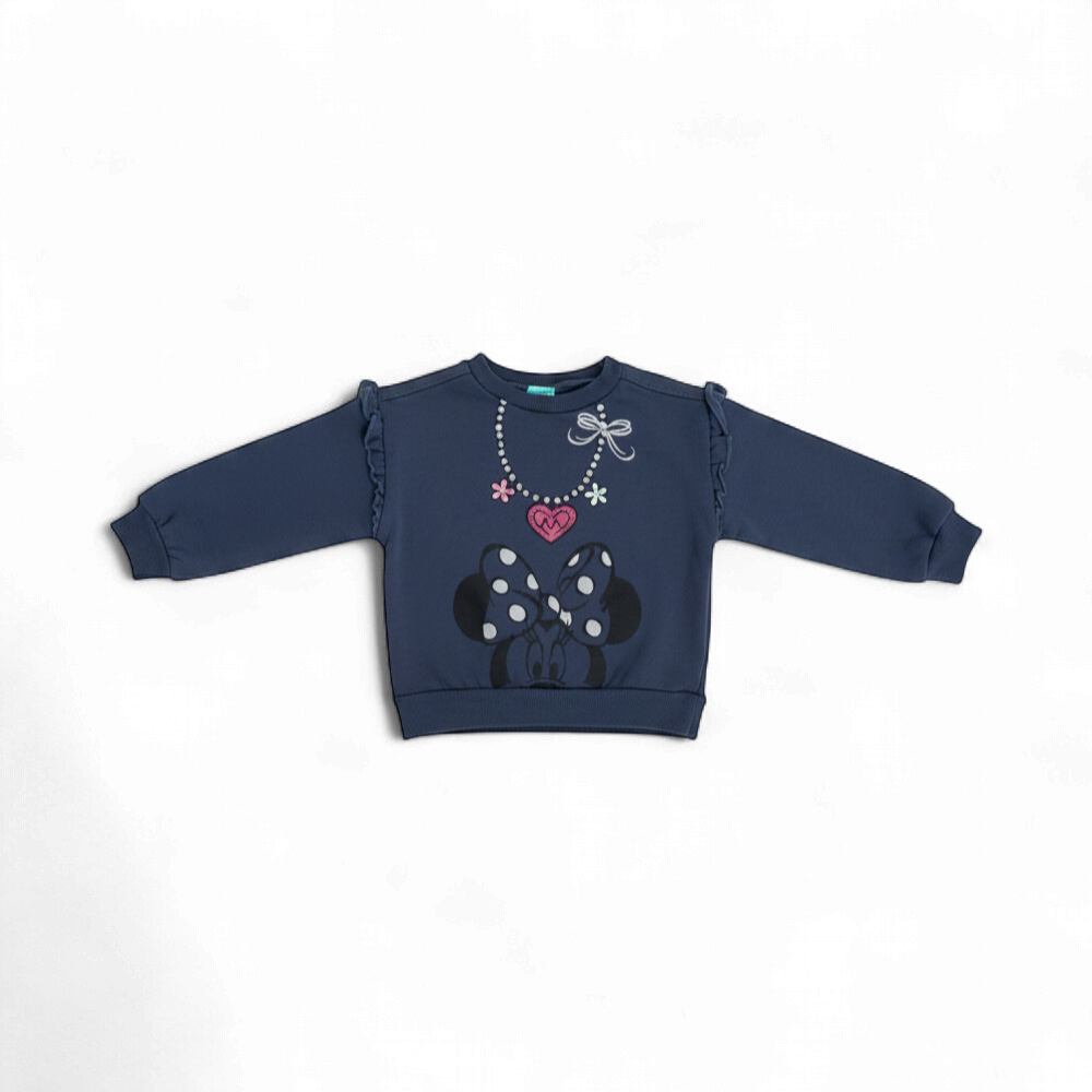 Navy Blue Minnie Mouse Ruffle Sweatshirt
