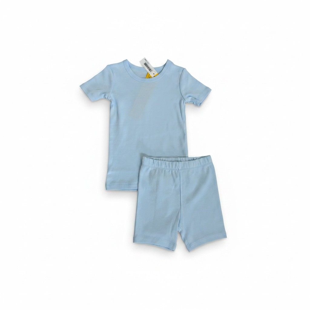 Amazon x Sofia Grainge Blue Ribbed Short Pajama Set — 24M