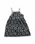 White and blue Butterfly Print Dress