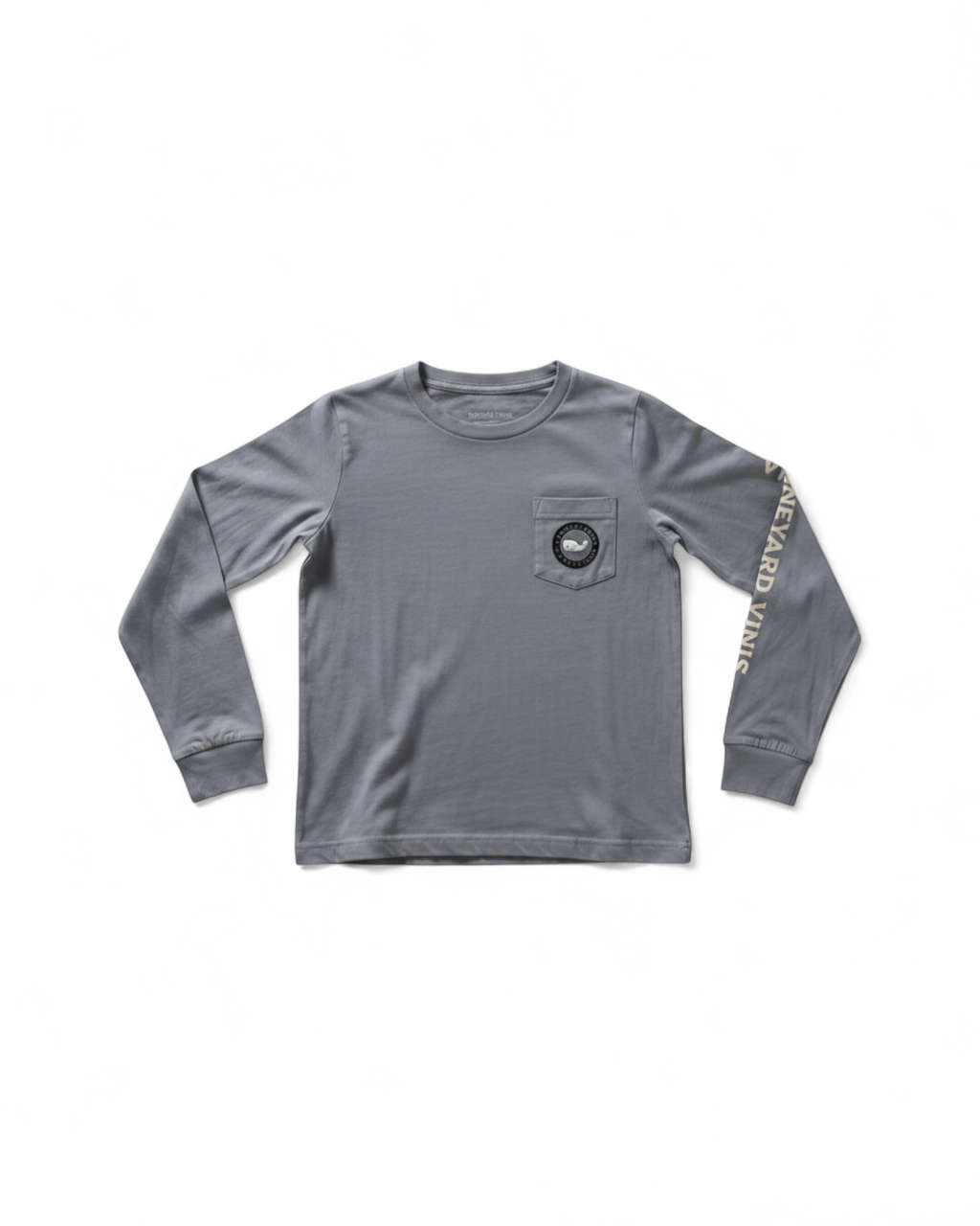 Grey Vineyard Vines Long Sleeve Pocket Tee
