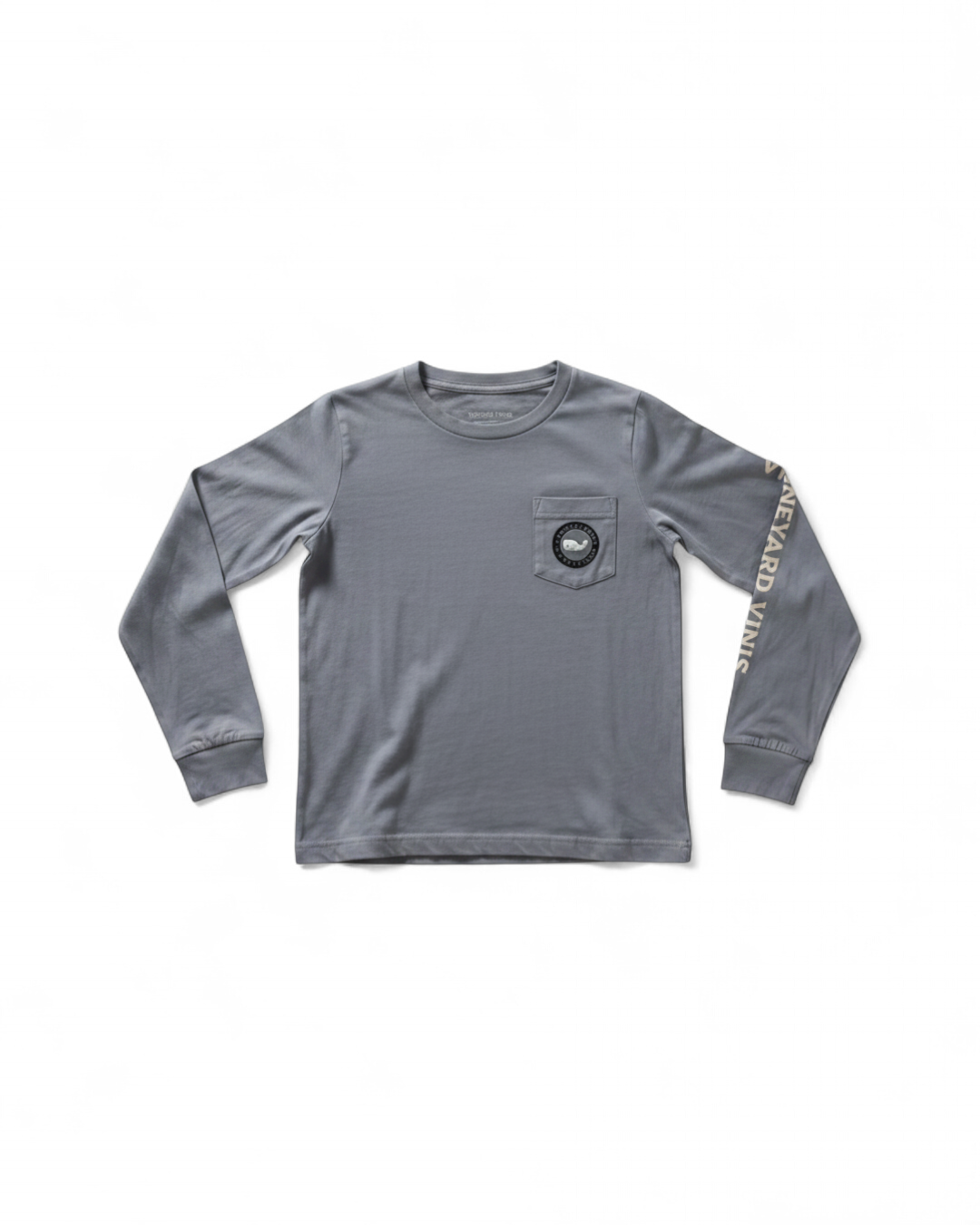 Grey Vineyard Vines Long Sleeve Pocket Tee