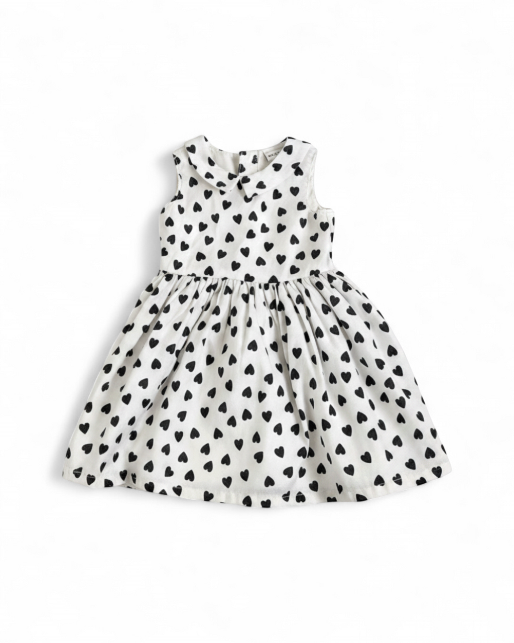 Carter's White and Black Heart Print Dress