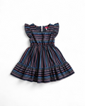 Multicolor Striped Tiered Dress