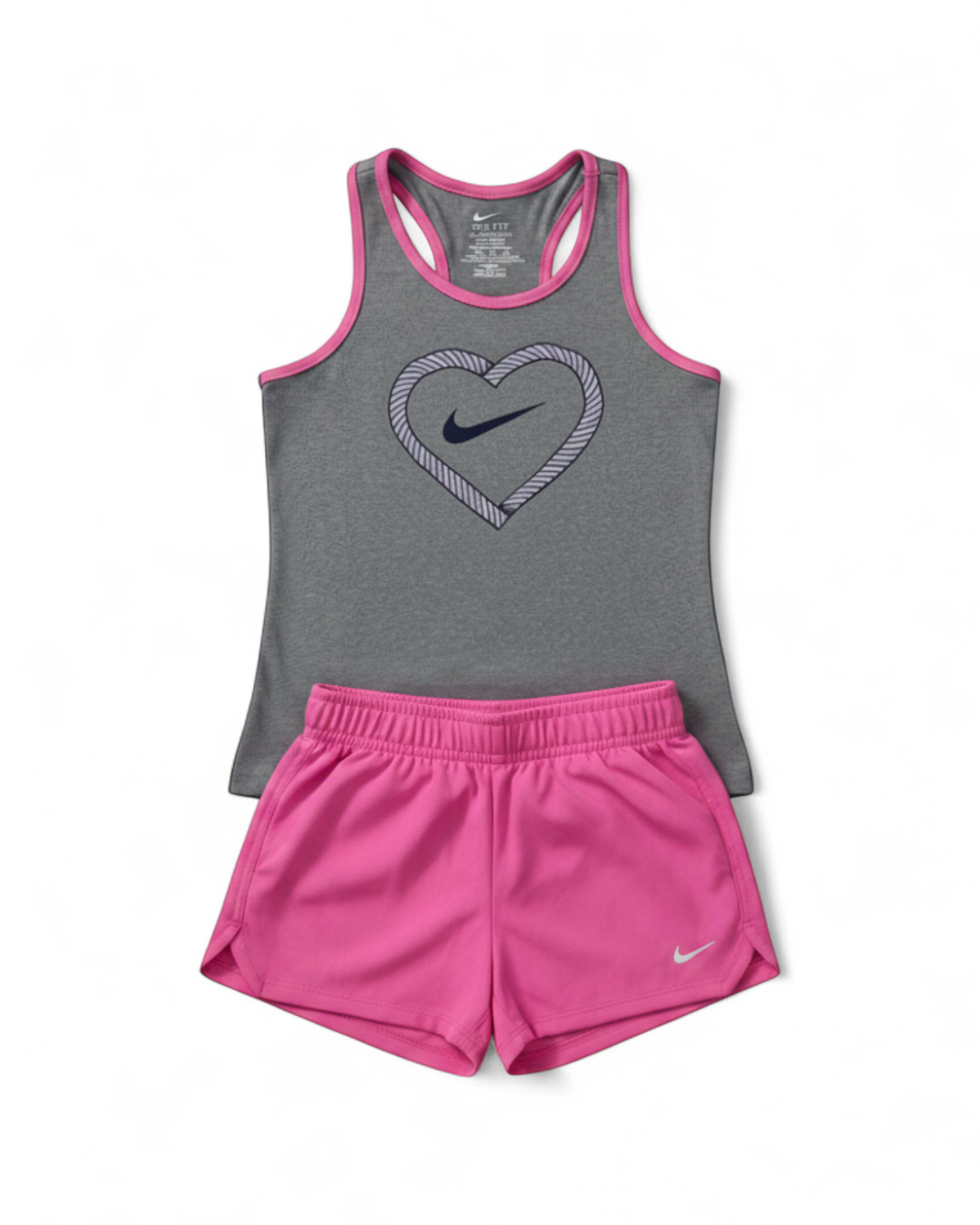 Gray and Pink Nike Tank Top