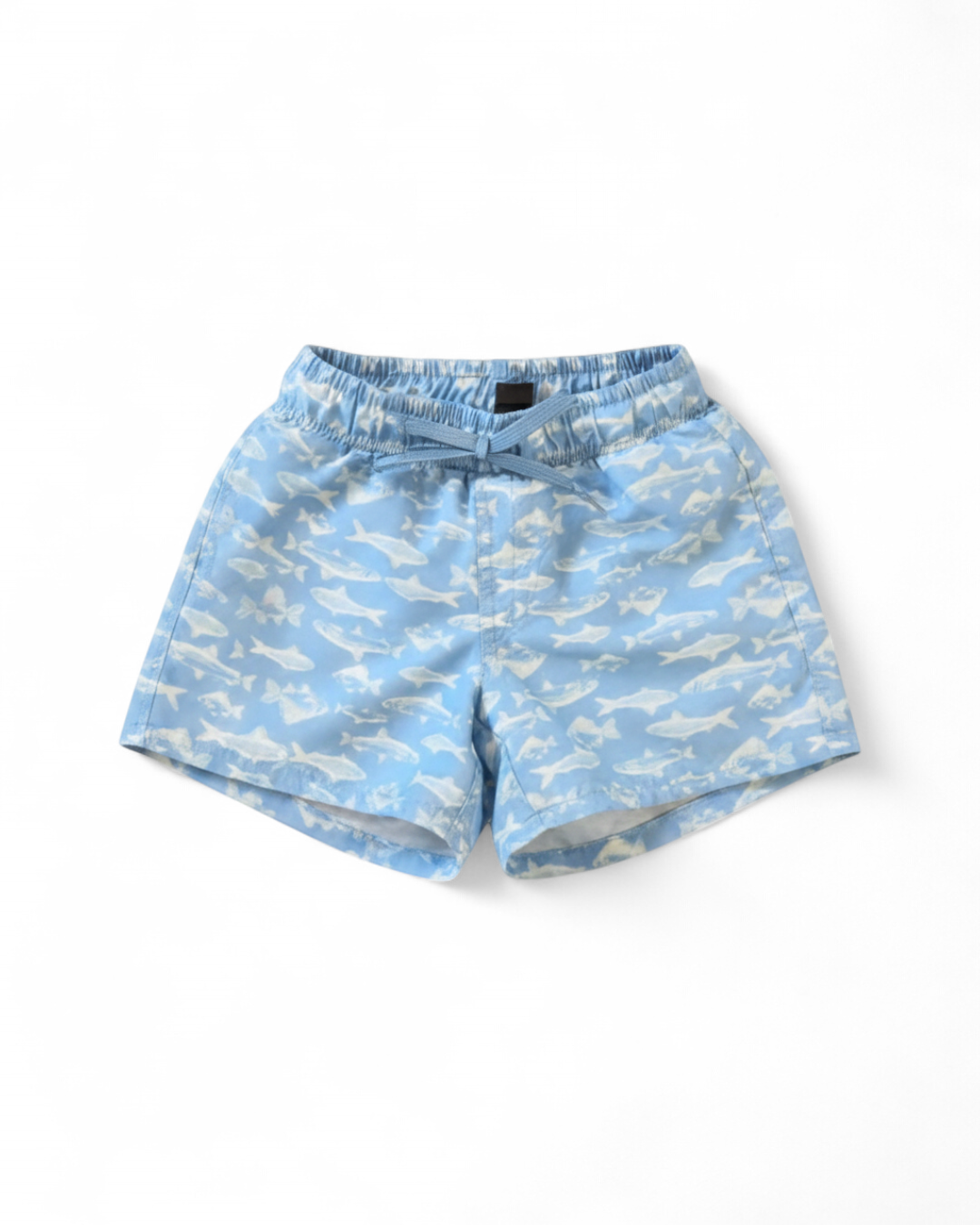 Eddie Bauer Blue Fish Print Swim Trunks