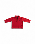 Red Quarter-Zip Fleece Pullover