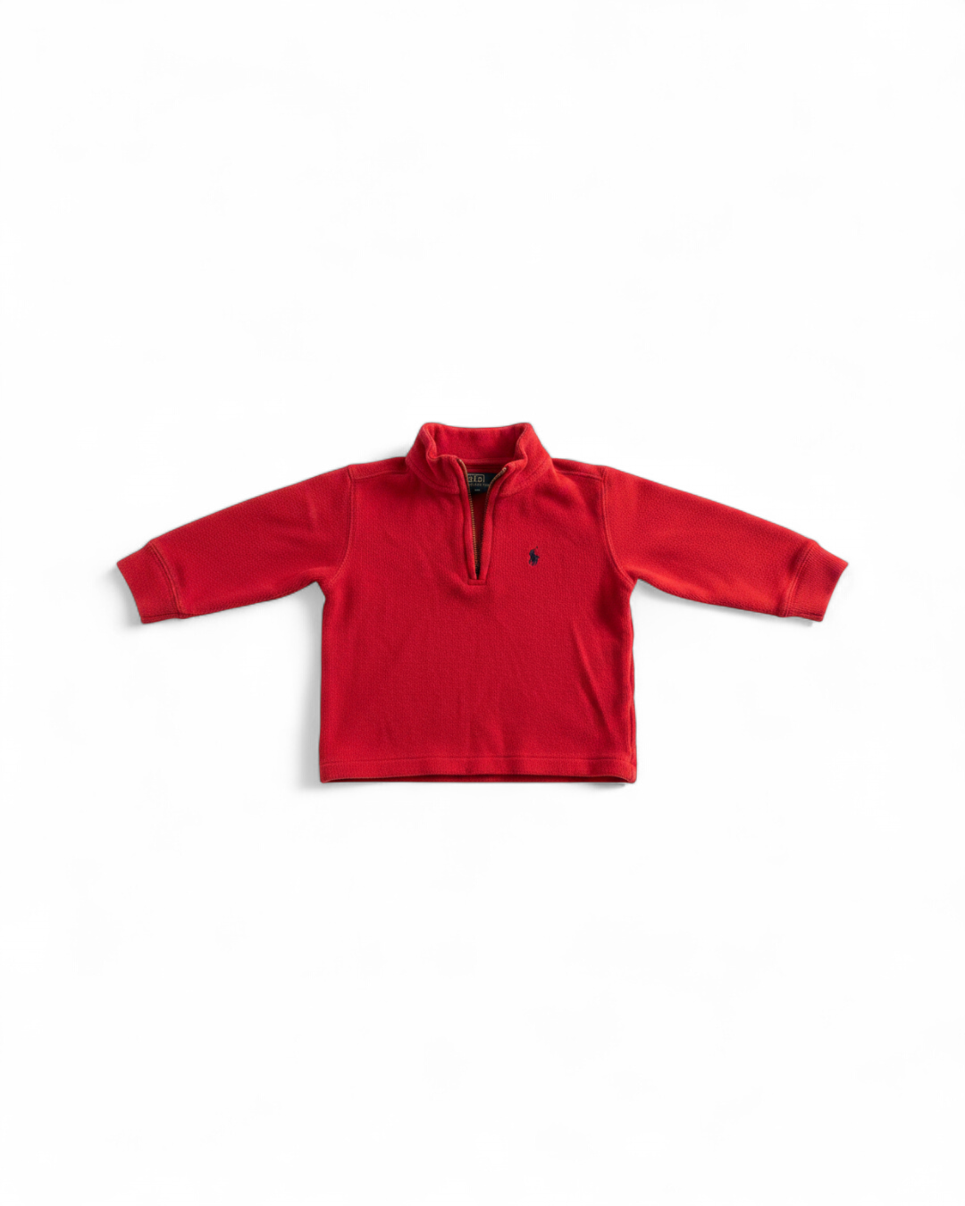 Red Quarter-Zip Fleece Pullover