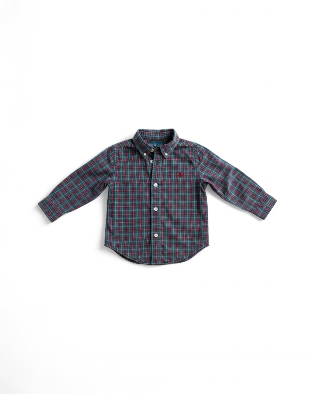 Blue and Red Plaid Button Down Shirt
