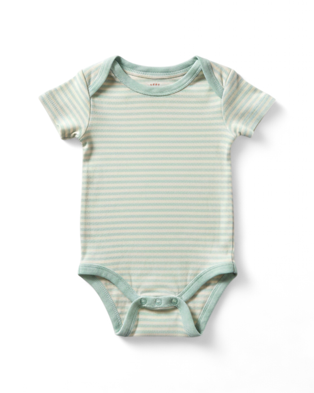 Mint and White Striped Short Sleeve Bodysuit