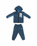 Blue Space Dye Hoodie and Pants Set