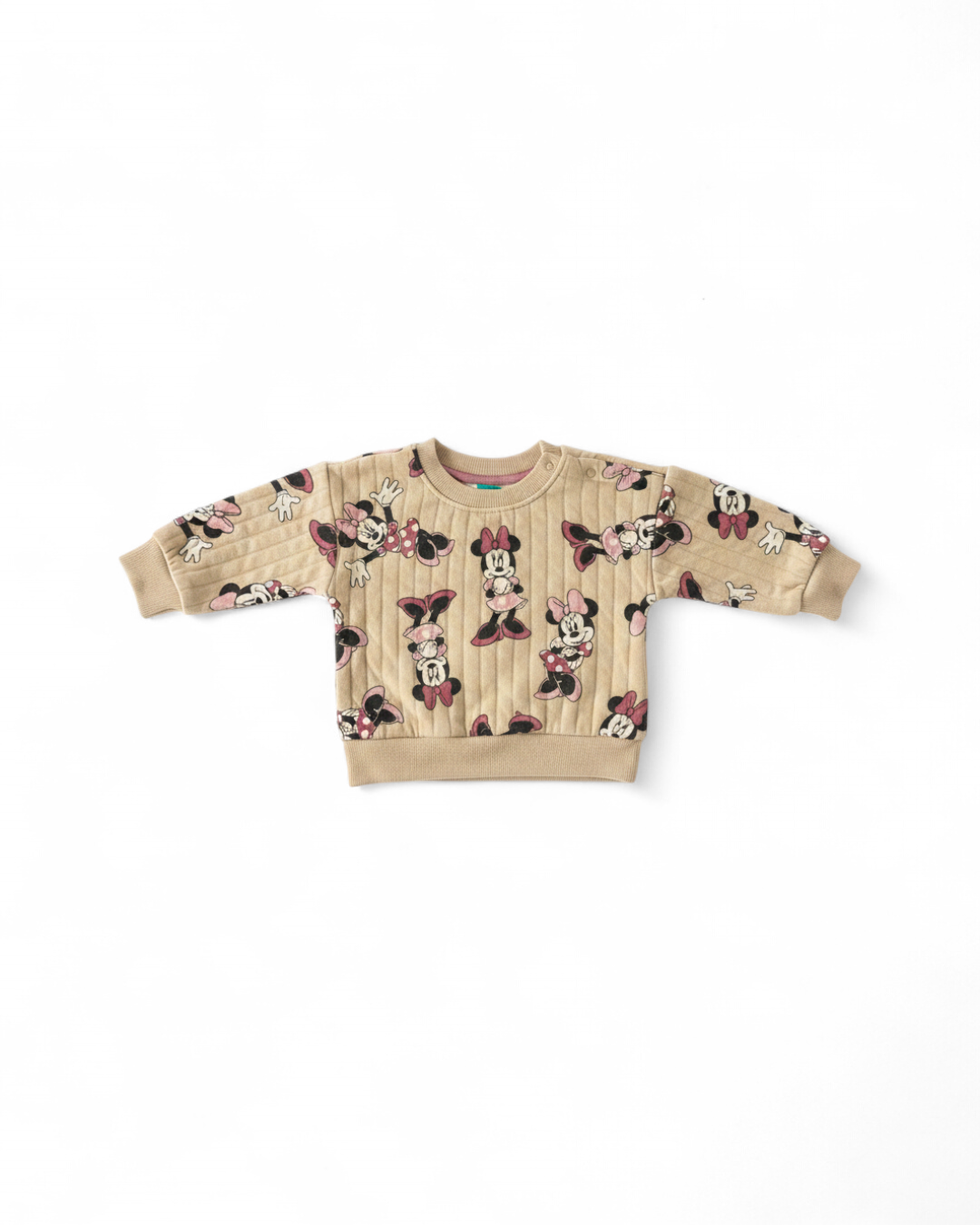 Tan Minnie Mouse Quilted Sweatshirt