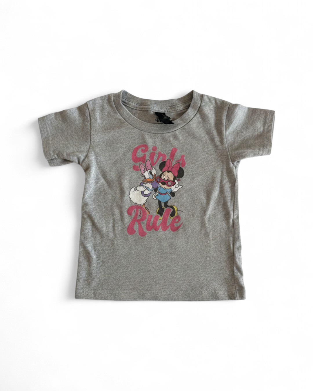 Grey Minnie Mouse and Daisy Duck Girls Rule Graphic Tee