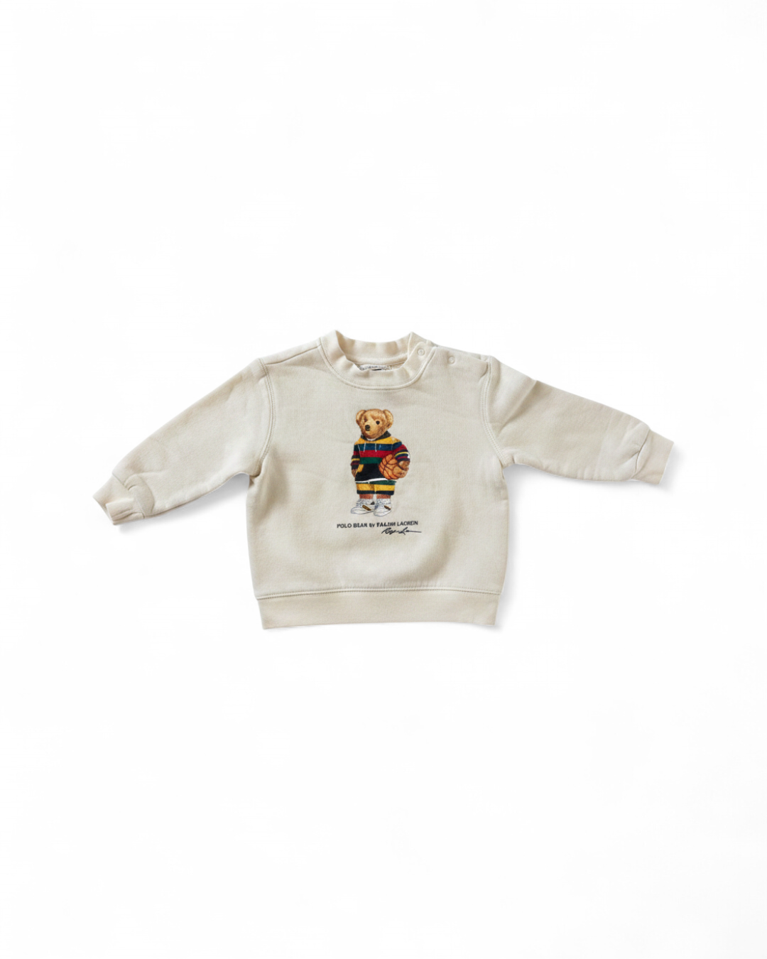 Cream Basketball Bear Sweatshirt